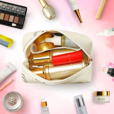 Bolso del maquillaje para el bolso cosmético impermeable de cuero de la PU del bolso de muy buen gusto del maquillaje de las mujeres
