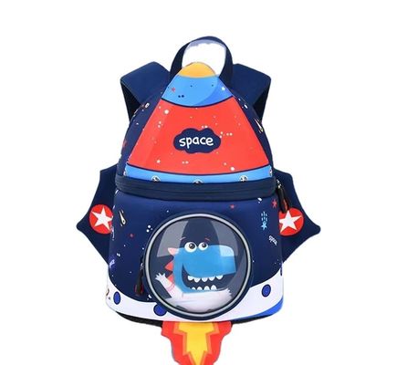 Los niños de Rocket Shape SBR hacen excursionismo el bolso 31 * 24 * 15 cm de la educación del neopreno 3D