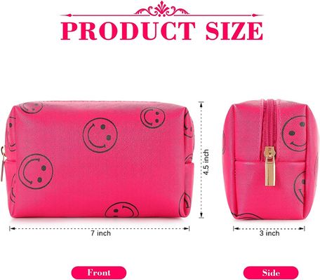Organizador cosmético Cute Portable  del maquillaje de la PU de la prenda impermeable de muy buen gusto de cuero del bolso
