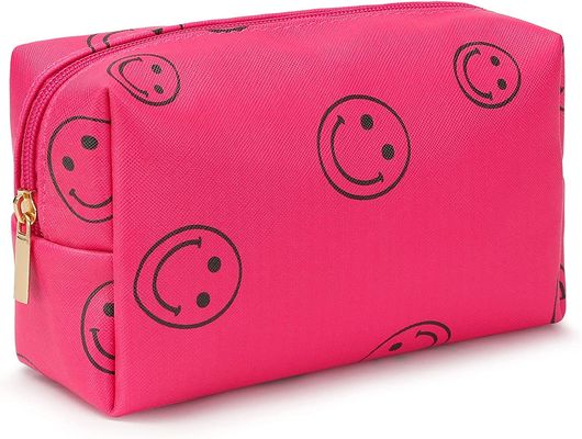 Organizador cosmético Cute Portable  del maquillaje de la PU de la prenda impermeable de muy buen gusto de cuero del bolso
