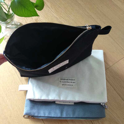 Modifique la bolsa plana negra de la lona para requisitos particulares para bolsillo libre reutilizable del algodón de Ipad ECO el pequeño