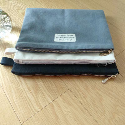 Modifique la bolsa plana negra de la lona para requisitos particulares para bolsillo libre reutilizable del algodón de Ipad ECO el pequeño
