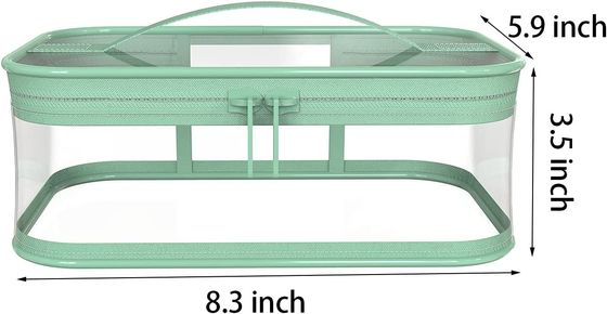 Bolsa portátil del almacenamiento del viaje de los &amp;Storgae del maquillaje del bolso de la prenda impermeable transparente protectora a prueba de choques de la cremallera