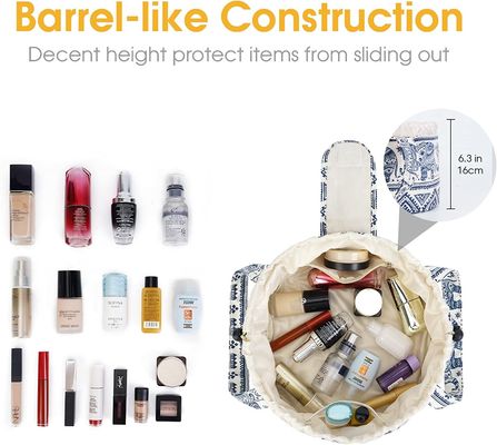 Organizador cosmético grande del artículo de tocador de las mujeres del bolso del lazo del bolso multifuncional e impermeable del maquillaje para el viaje