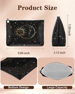 Bolso cosmético del bolso impermeable del maquillaje para el pequeño bolso del maquillaje de las mujeres para el monedero, Sun y la bolsa del maquillaje de los regalos de la luna