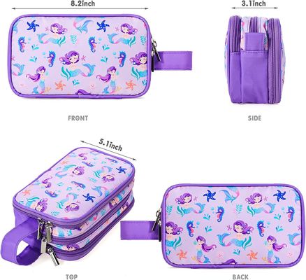 Bolso del artículo de tocador del viaje para los artículos de tocador que viajan colgantes del niño del bolso del lavado de la pequeña de las chicas jóvenes prenda impermeable cosmética del maquillaje