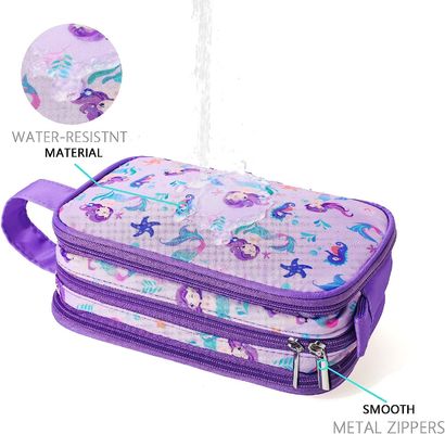 Bolso del artículo de tocador del viaje para los artículos de tocador que viajan colgantes del niño del bolso del lavado de la pequeña de las chicas jóvenes prenda impermeable cosmética del maquillaje