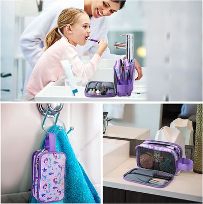 Bolso del artículo de tocador del viaje para los artículos de tocador que viajan colgantes del niño del bolso del lavado de la pequeña de las chicas jóvenes prenda impermeable cosmética del maquillaje