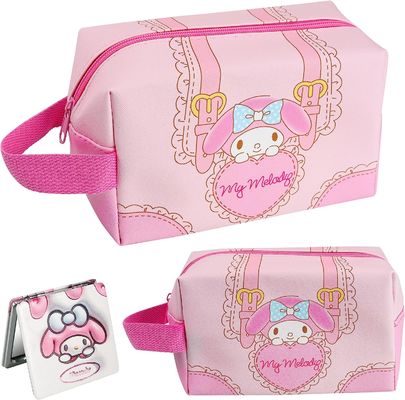 Prenda impermeable y bolso durable del maquillaje para el amigo de muchachas - bolsa cosmética del viaje lindo del conejo