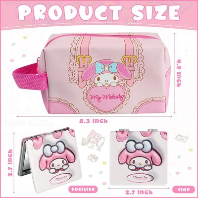 Prenda impermeable y bolso durable del maquillaje para el amigo de muchachas - bolsa cosmética del viaje lindo del conejo