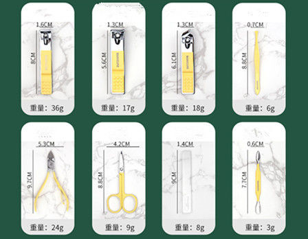 El clavo Clippers del sistema de manicura equipa las tijeras de acero inoxidables Kit For Manicure Tools de los cortadores del clavo de la cuchara del oído del hogar 4/12/16Pcs