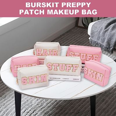 Organizador Valentines Bag del viaje de la prenda impermeable de la letra de la felpilla del trébol del bolso de la materia del maquillaje de la cremallera