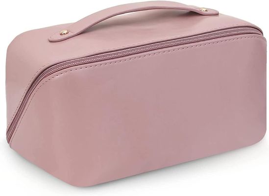 Bolso multifuncional impermeable de cuero del maquillaje con la manija y el divisor para las mujeres