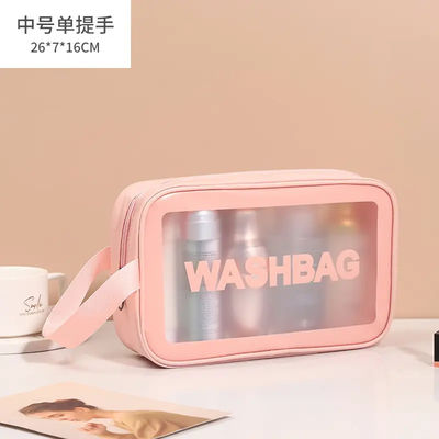 Capacidad de almacenamiento Bolsa cosmética impermeable Bolsa de aseo con mango