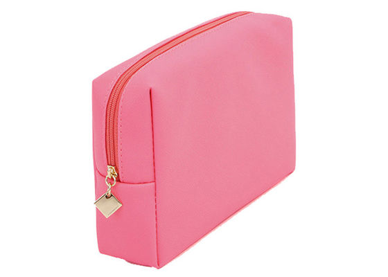 Bolso cosmético Zippered rosa, pequeños bolsos hermosos rosados del maquillaje de la impresión de encargo