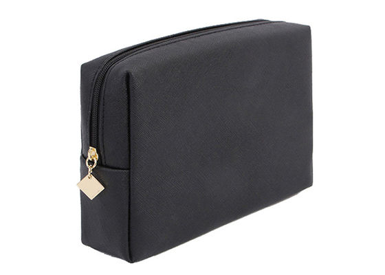 Pequeño bolso cosmético negro del diseño simple, bolso negro del viaje del maquillaje para las muchachas