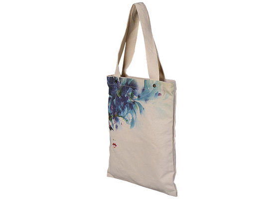 Bolsos elegantes Tote Bag With Zipper de la lona de Eco de las compras promocionales