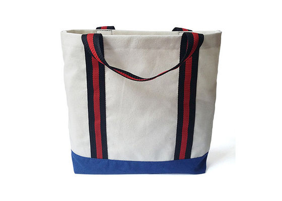 Bolsos de compras blancos y azules de Tote Bags Grocery Reusable Canvas de la lona
