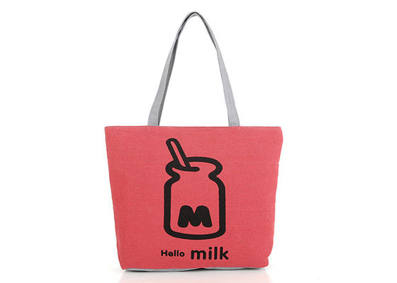 Lona roja grande promocional del bolso de Tote Bags Foldable Tote Shopper de la lona