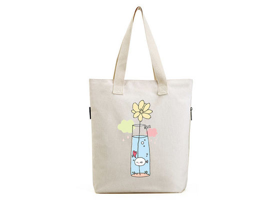 Tote Bags Canvas Shopping Bags reutilizable grande plegable con la cremallera para la señora