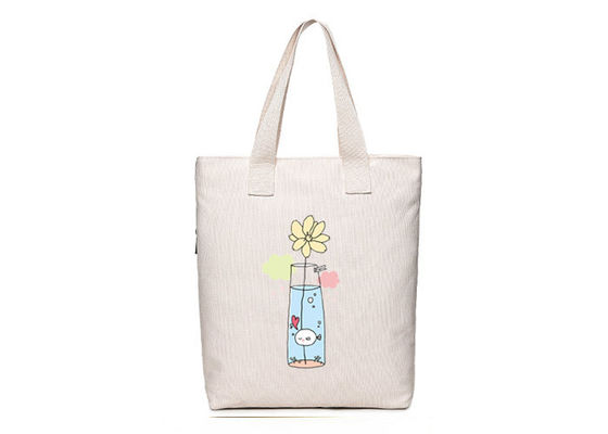 Compras Tote Shopper Bag Canvas Eco elegante amistoso con el cierre de la cremallera