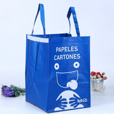 La basura que clasifica los bolsos de la basura que clasifican el bolso tejido, trío empaqueta, material es las especificaciones peritoneales tejidas 30 * 30 del bolso